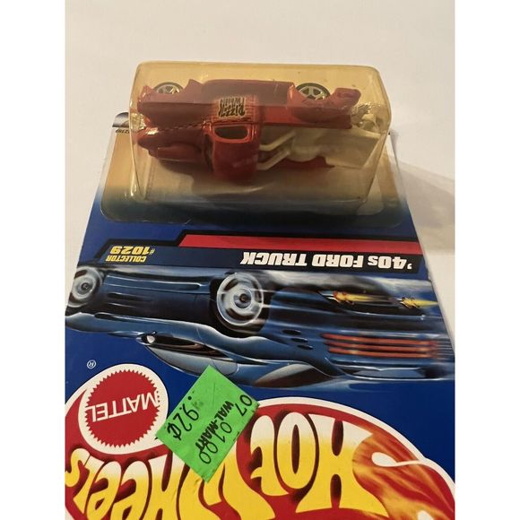 1998 Hot Wheels Collector #1029 '40s FORD TRUCK Red w/Chrome 5 Spoke Wheels - Picture 3 of 4